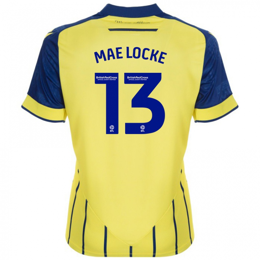 Bambino Maglia Ellie Mae Locke #13 Giallo Blu Kit Gara Away 2024/25 Maglietta