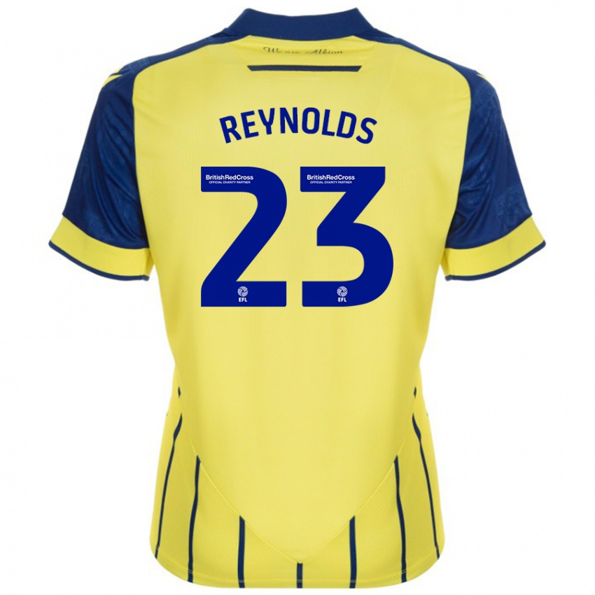 Bambino Maglia Taylor Reynolds #23 Giallo Blu Kit Gara Away 2024/25 Maglietta