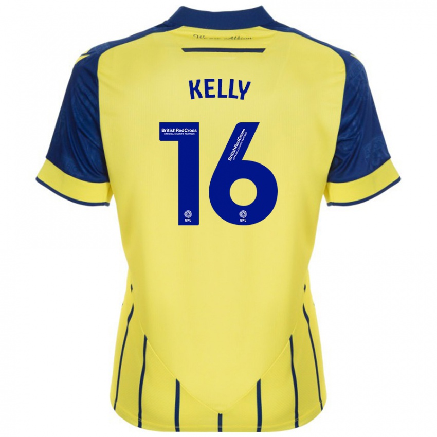 Bambino Maglia Martin Kelly #16 Giallo Blu Kit Gara Away 2024/25 Maglietta