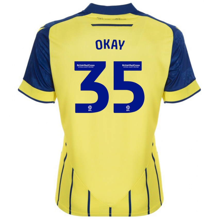 Bambino Maglia Okay Yokuşlu #35 Giallo Blu Kit Gara Away 2024/25 Maglietta