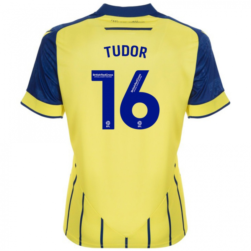 Bambino Maglia Sophie Tudor #16 Giallo Blu Kit Gara Away 2024/25 Maglietta