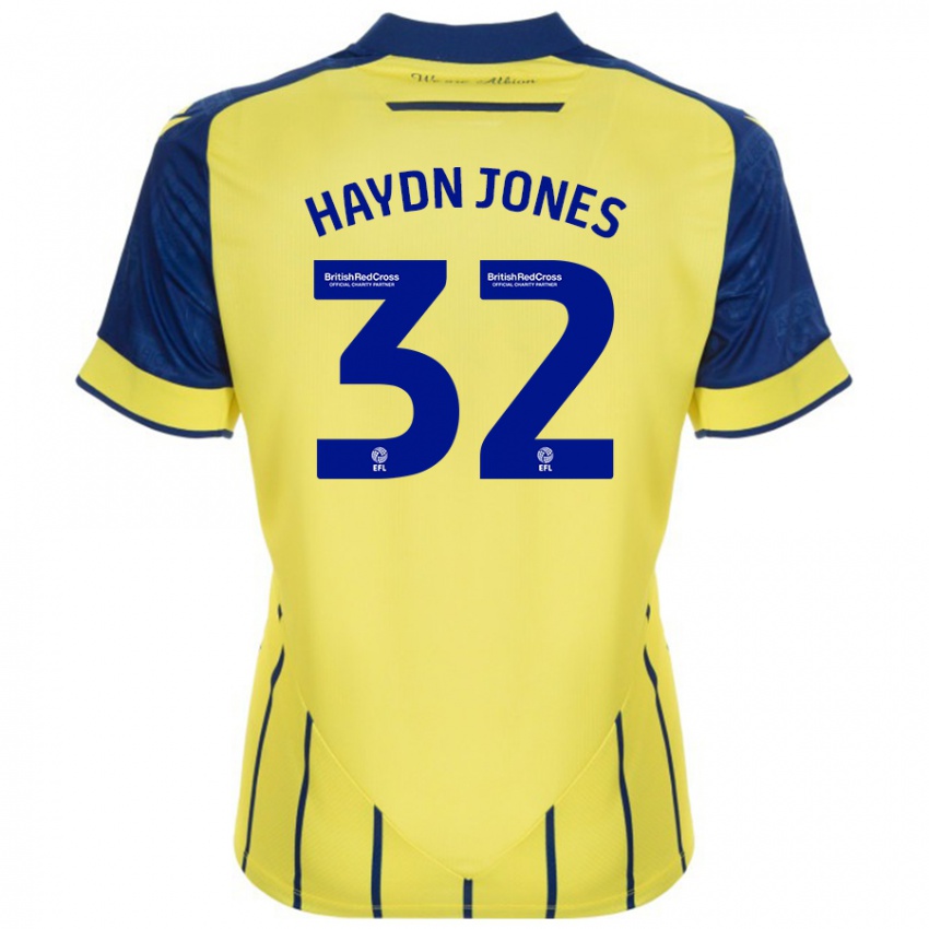 Bambino Maglia Mackenzie Haydn-Jones #32 Giallo Blu Kit Gara Away 2024/25 Maglietta