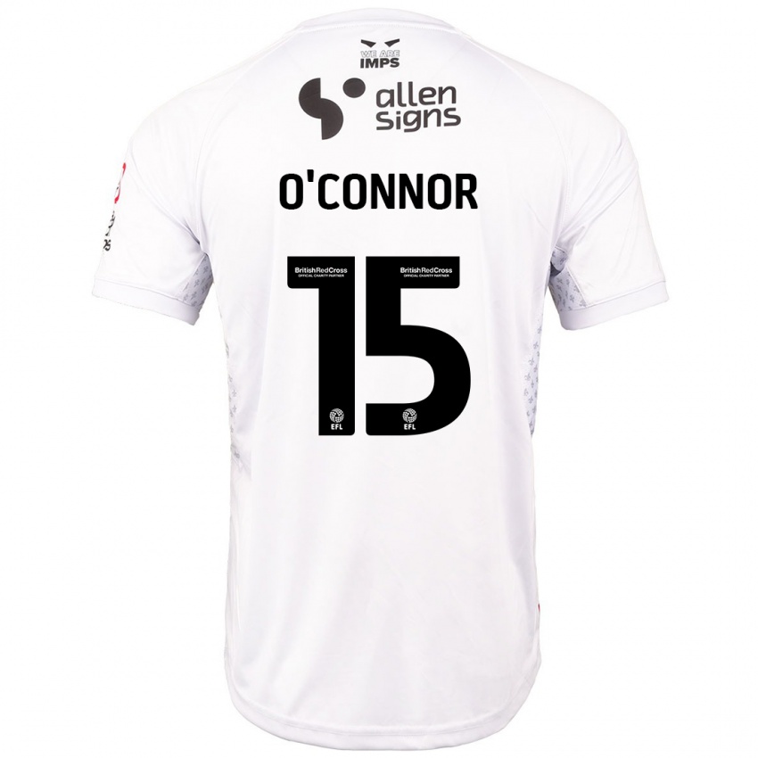 Bambino Maglia Paudie O'connor #15 Rosso Bianco Kit Gara Away 2024/25 Maglietta