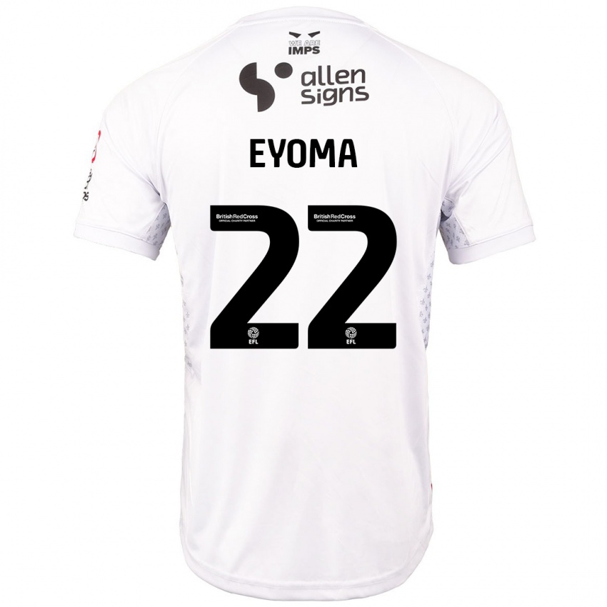 Bambino Maglia Timothy Eyoma #22 Rosso Bianco Kit Gara Away 2024/25 Maglietta