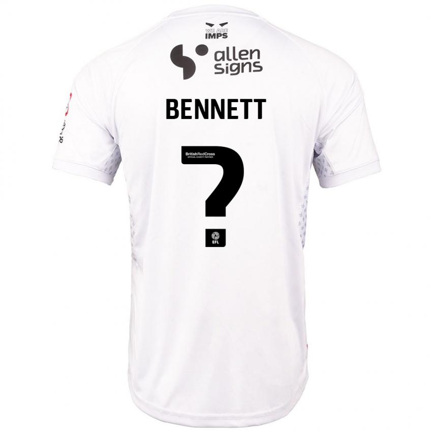 Bambino Maglia Hugo Bennett #0 Rosso Bianco Kit Gara Away 2024/25 Maglietta