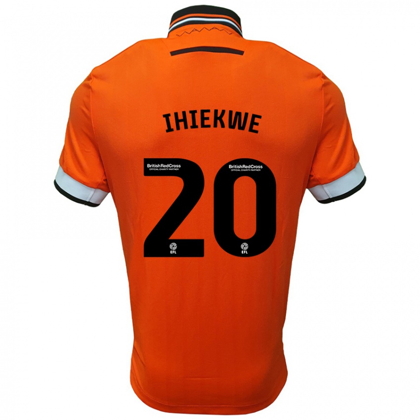 Bambino Maglia Michael Ihiekwe #20 Arancione Bianco Kit Gara Away 2024/25 Maglietta