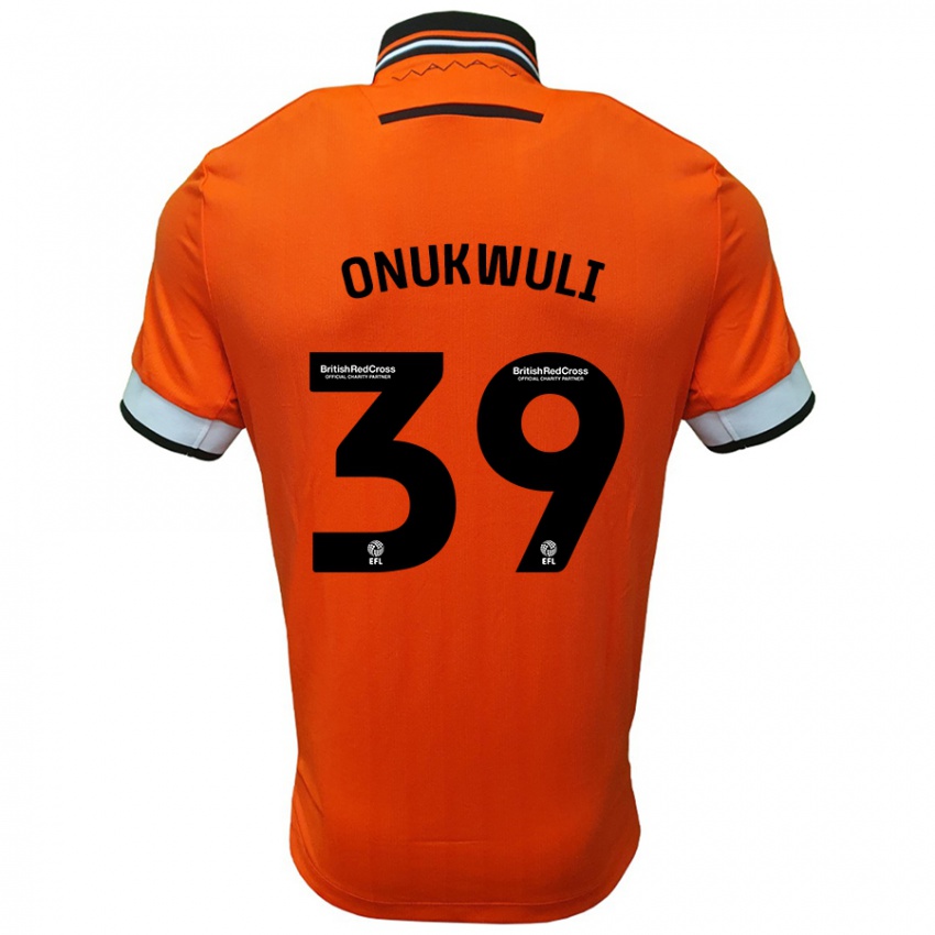 Bambino Maglia Favour Onukwuli #39 Arancione Bianco Kit Gara Away 2024/25 Maglietta