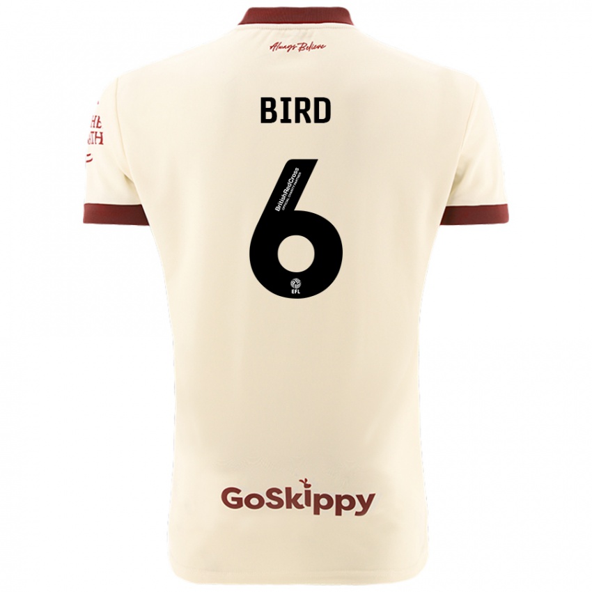 Bambino Maglia Max Bird #6 Crema Bianco Kit Gara Away 2024/25 Maglietta