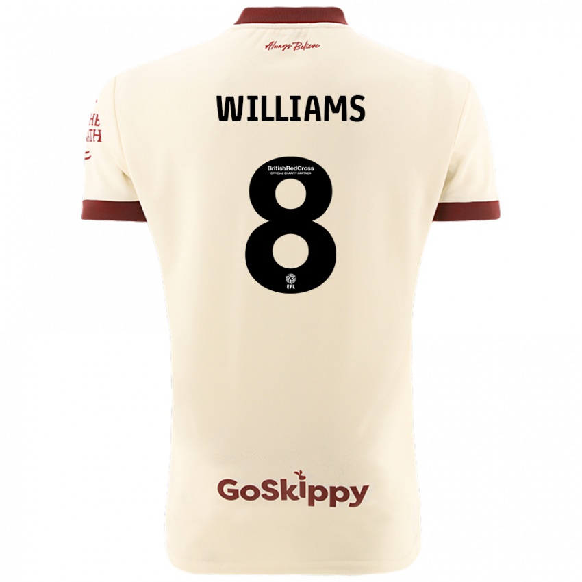 Bambino Maglia Joe Williams #8 Crema Bianco Kit Gara Away 2024/25 Maglietta