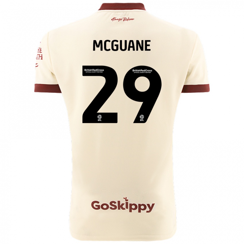 Bambino Maglia Marcus Mcguane #29 Crema Bianco Kit Gara Away 2024/25 Maglietta