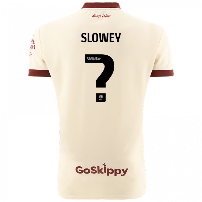 Bambino Maglia Josh Campbell-Slowey #0 Crema Bianco Kit Gara Away 2024/25 Maglietta