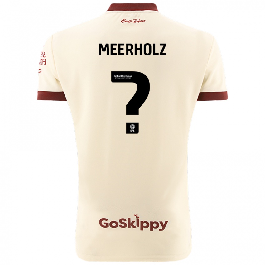 Bambino Maglia Jed Meerholz #0 Crema Bianco Kit Gara Away 2024/25 Maglietta