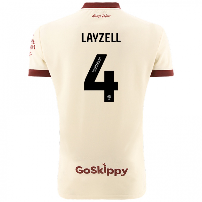 Bambino Maglia Naomi Layzell #4 Crema Bianco Kit Gara Away 2024/25 Maglietta