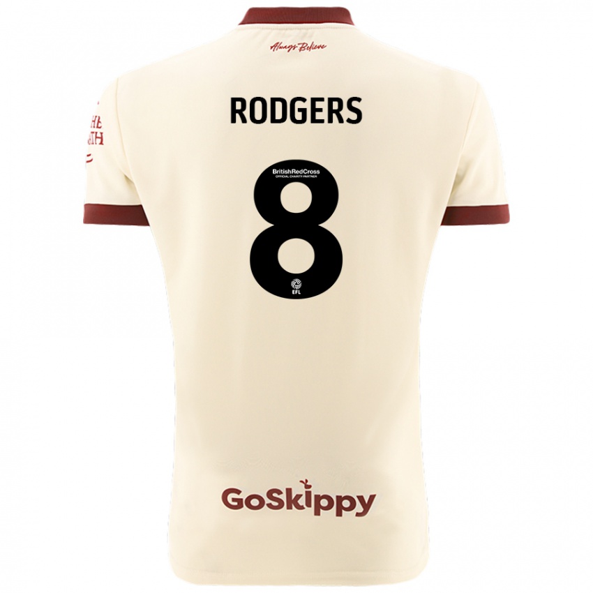 Bambino Maglia Amy Rodgers #8 Crema Bianco Kit Gara Away 2024/25 Maglietta