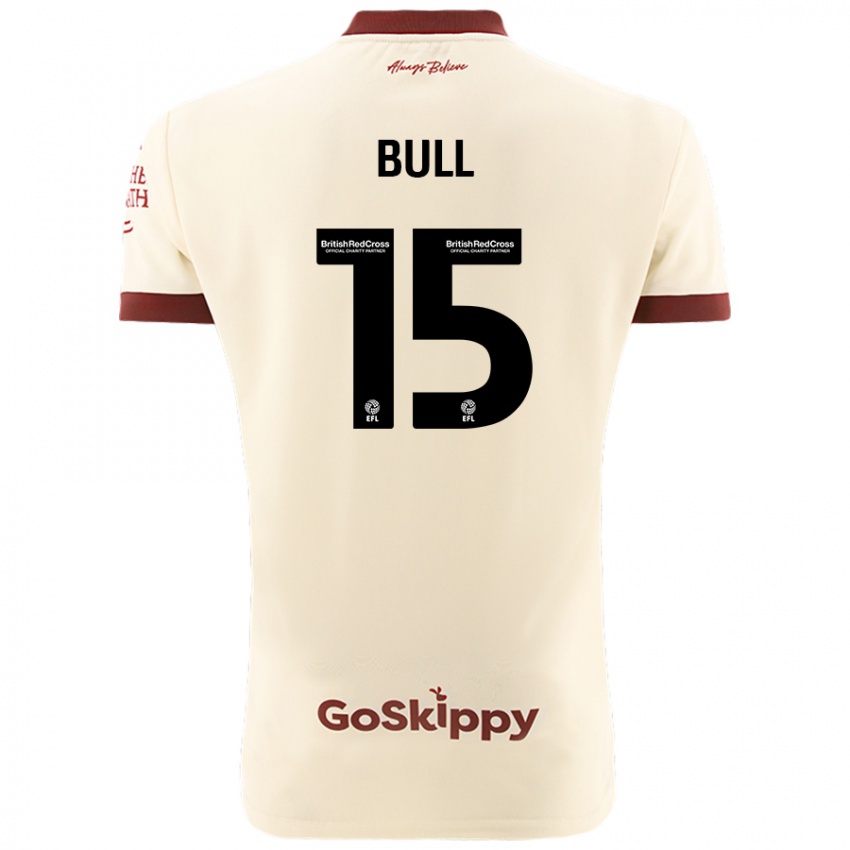 Bambino Maglia Jasmine Bull #15 Crema Bianco Kit Gara Away 2024/25 Maglietta