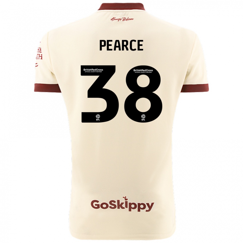 Bambino Maglia Manon Pearce #38 Crema Bianco Kit Gara Away 2024/25 Maglietta