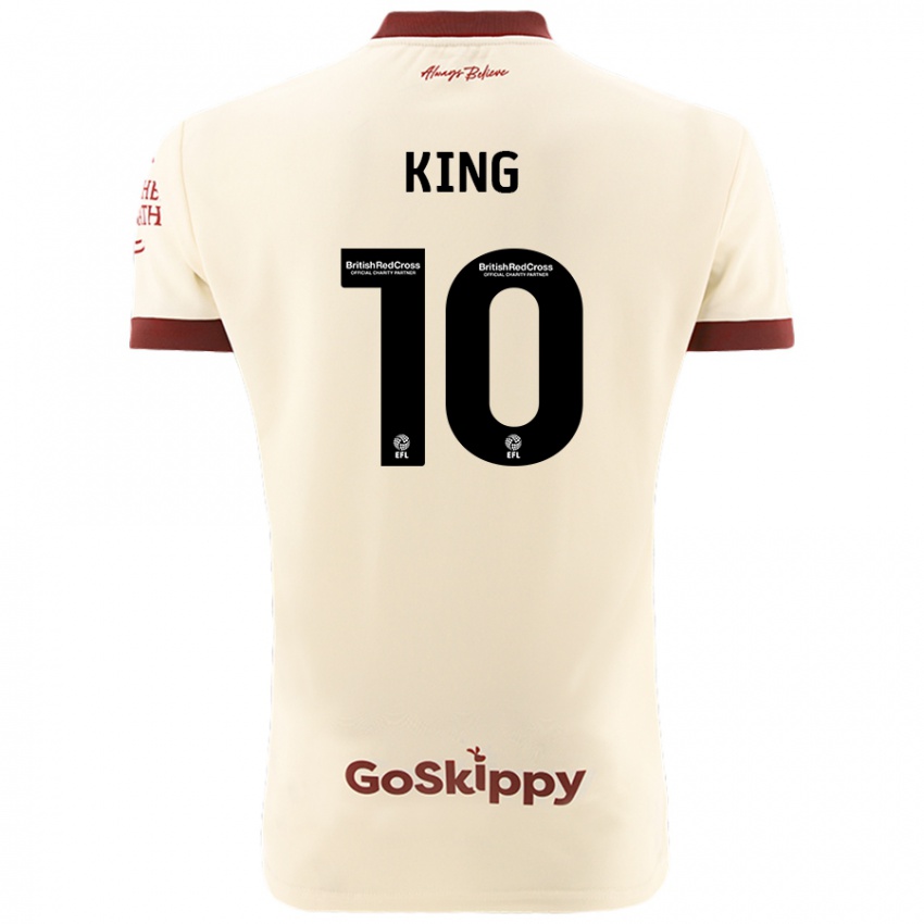 Bambino Maglia Andy King #10 Crema Bianco Kit Gara Away 2024/25 Maglietta