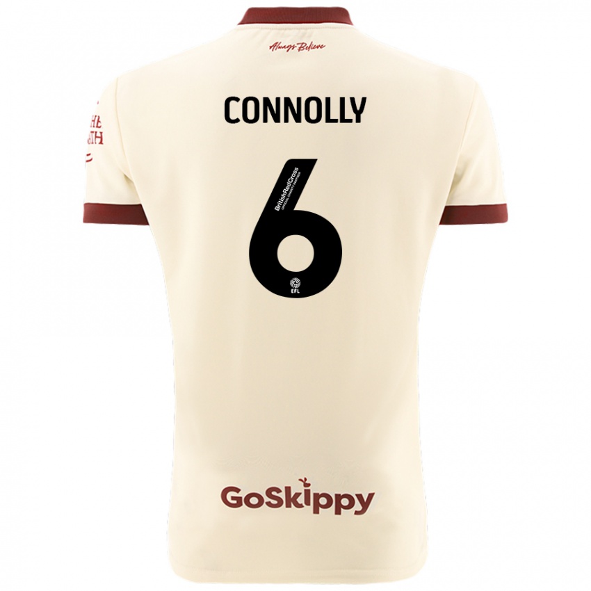 Bambino Maglia Megan Connolly #6 Crema Bianco Kit Gara Away 2024/25 Maglietta