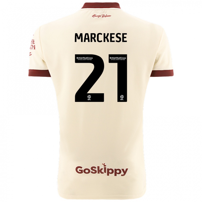 Bambino Maglia Kaylan Marckese #21 Crema Bianco Kit Gara Away 2024/25 Maglietta