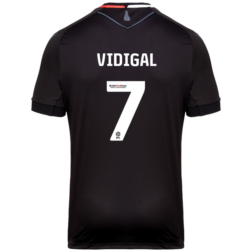 Bambino Maglia André Vidigal #7 Nero Kit Gara Away 2024/25 Maglietta