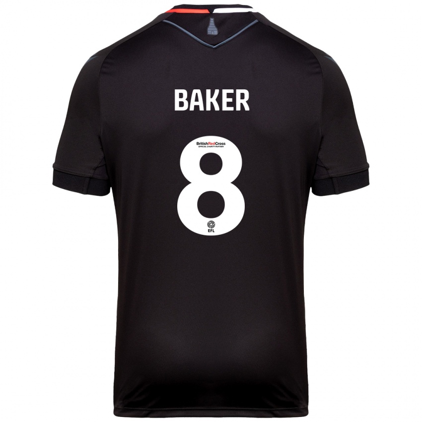 Bambino Maglia Lewis Baker #8 Nero Kit Gara Away 2024/25 Maglietta