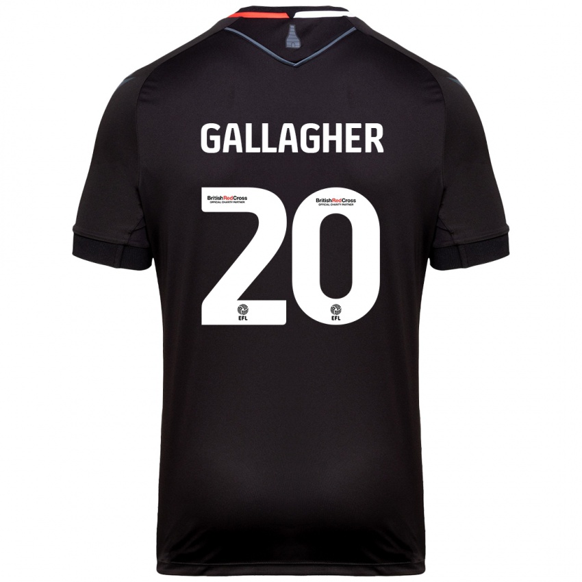 Bambino Maglia Sam Gallagher #20 Nero Kit Gara Away 2024/25 Maglietta