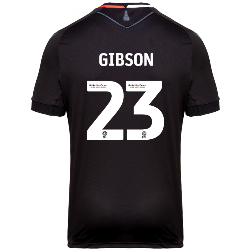 Bambino Maglia Ben Gibson #23 Nero Kit Gara Away 2024/25 Maglietta