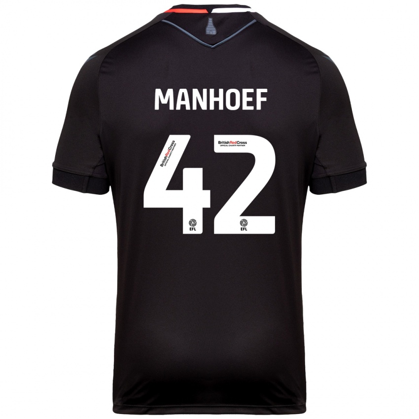 Bambino Maglia Million Manhoef #42 Nero Kit Gara Away 2024/25 Maglietta