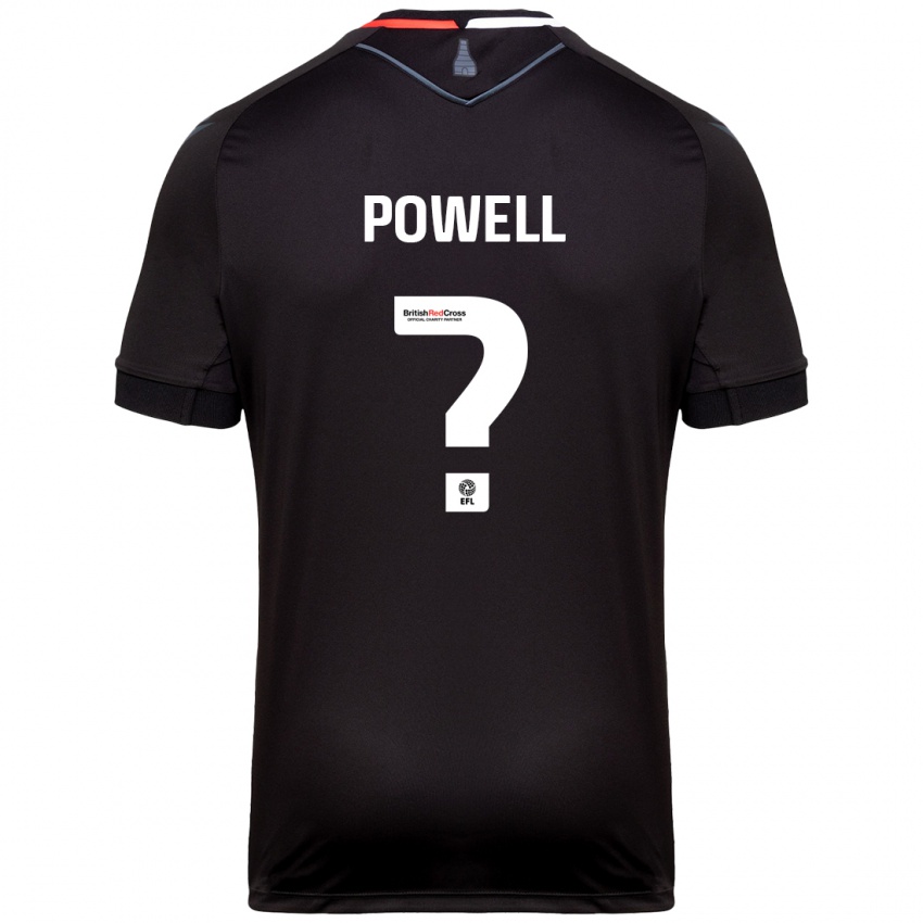 Bambino Maglia Owen Powell #0 Nero Kit Gara Away 2024/25 Maglietta