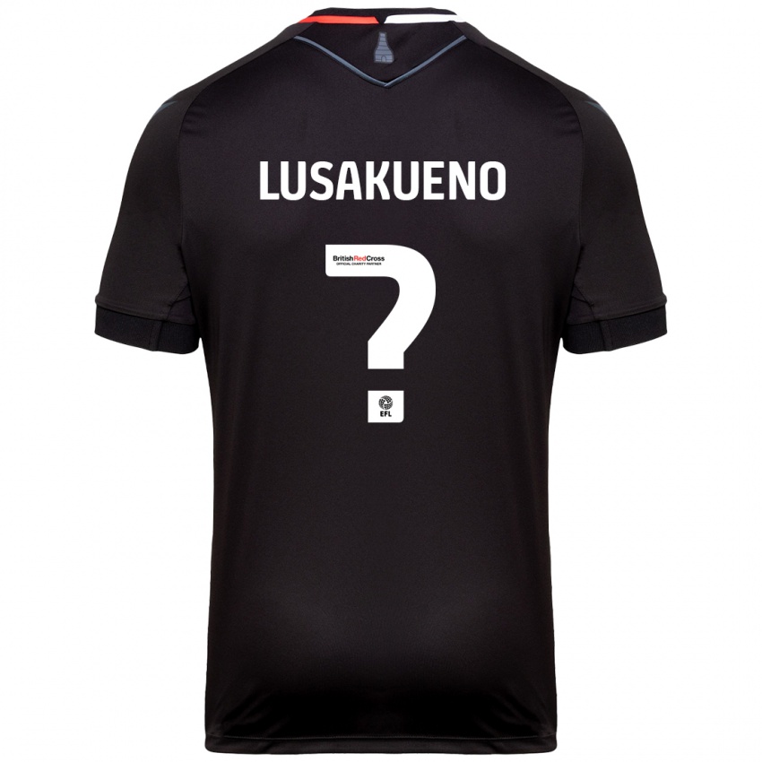 Bambino Maglia Matty Lusakueno #0 Nero Kit Gara Away 2024/25 Maglietta