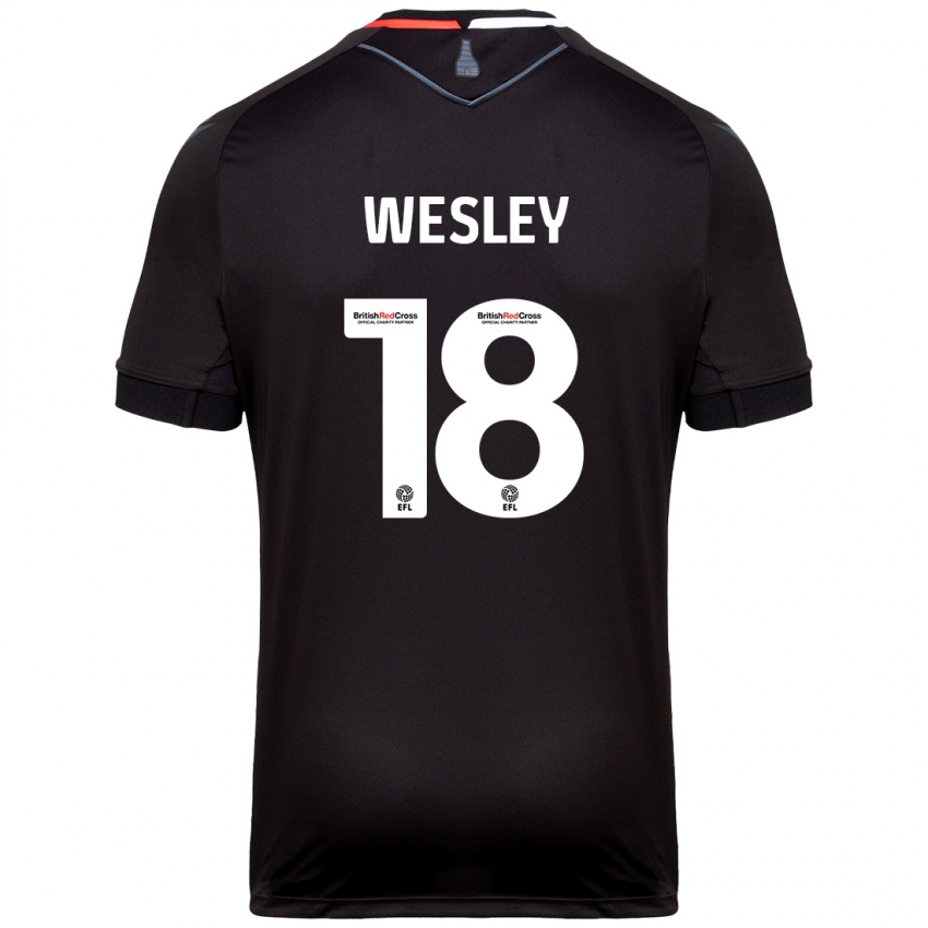 Bambino Maglia Wesley Moraes #18 Nero Kit Gara Away 2024/25 Maglietta