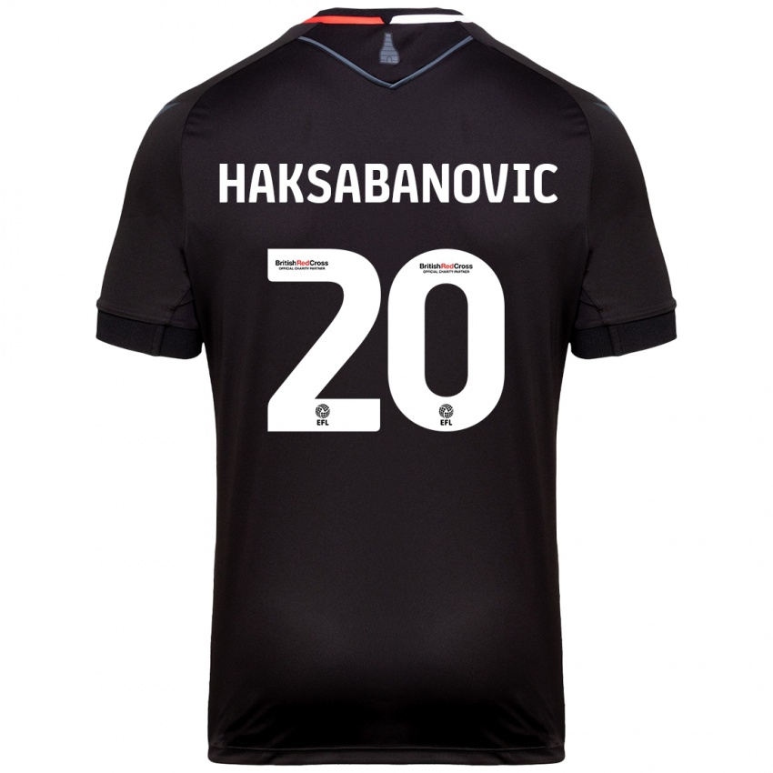 Bambino Maglia Sead Hakšabanović #20 Nero Kit Gara Away 2024/25 Maglietta