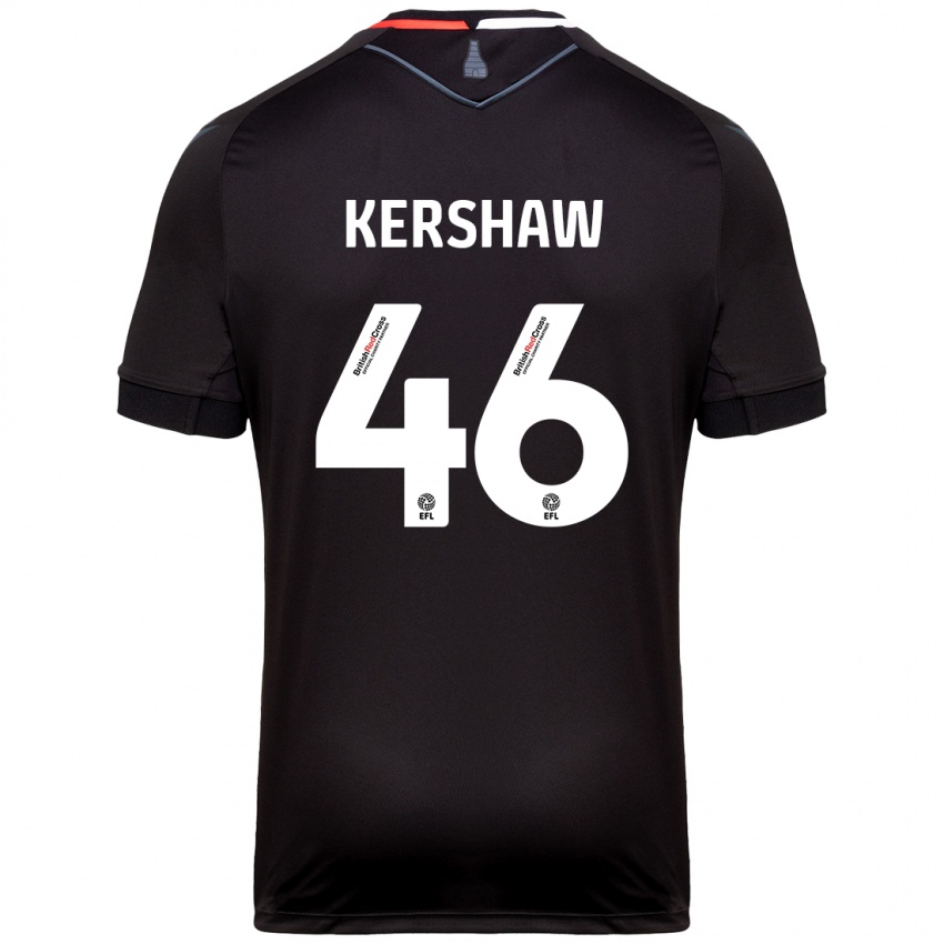 Bambino Maglia Ben Kershaw #46 Nero Kit Gara Away 2024/25 Maglietta