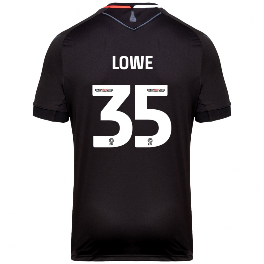 Bambino Maglia Nathan Lowe #35 Nero Kit Gara Away 2024/25 Maglietta