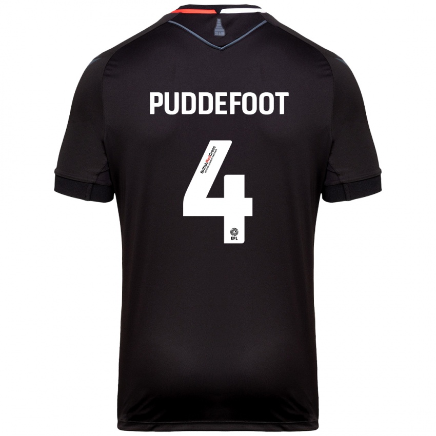 Bambino Maglia Danielle Puddefoot #4 Nero Kit Gara Away 2024/25 Maglietta