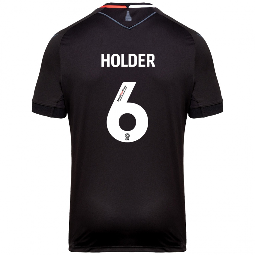 Bambino Maglia Molly Holder #6 Nero Kit Gara Away 2024/25 Maglietta