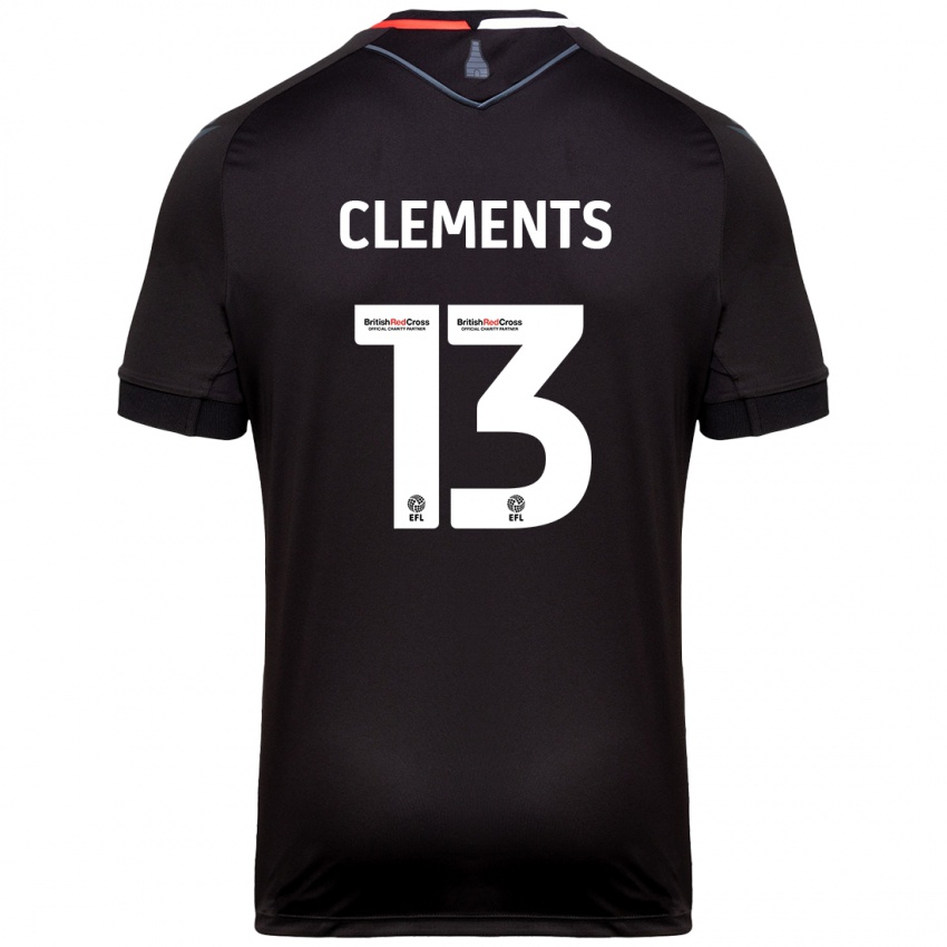 Bambino Maglia Daisy Clements #13 Nero Kit Gara Away 2024/25 Maglietta