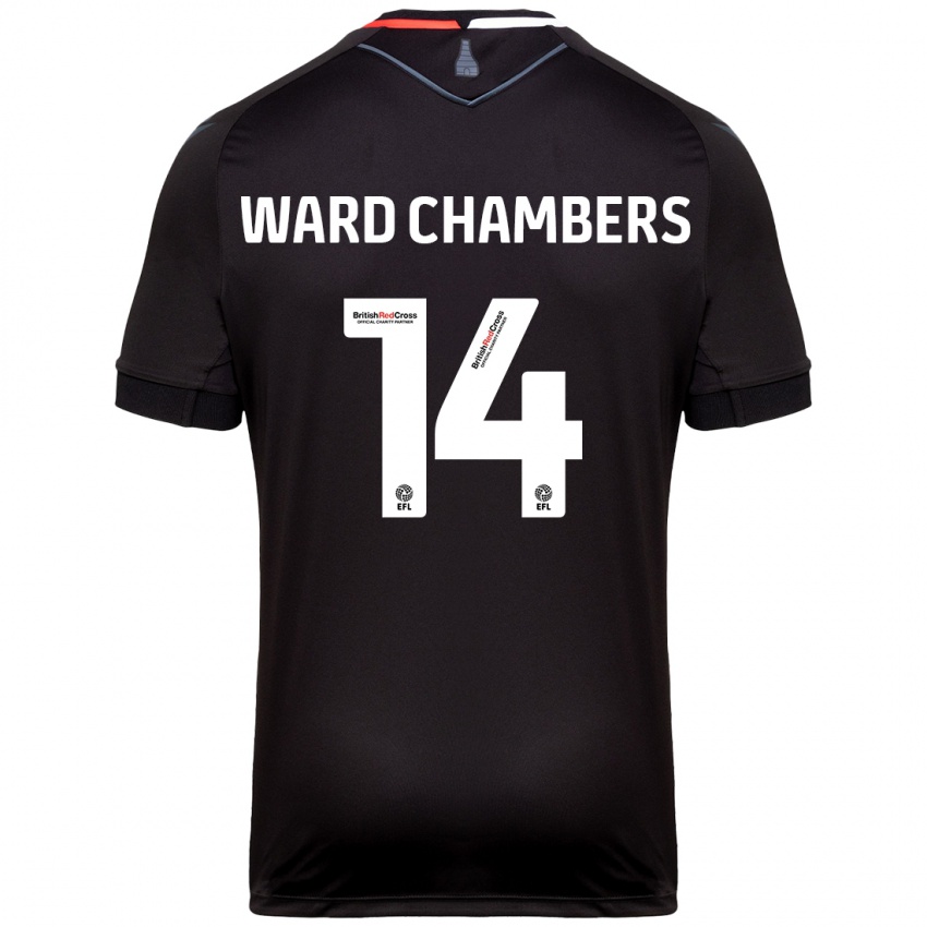 Bambino Maglia Courtnay Ward-Chambers #14 Nero Kit Gara Away 2024/25 Maglietta