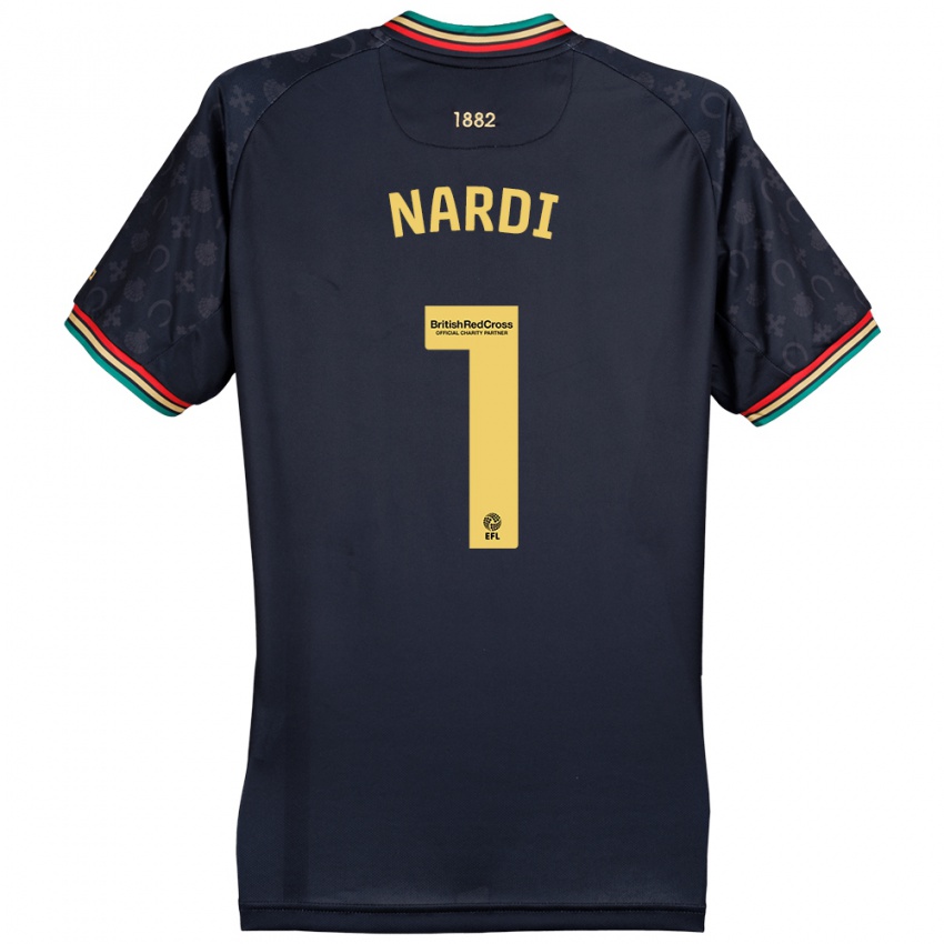 Bambino Maglia Paul Nardi #1 Blu Navy Scuro Kit Gara Away 2024/25 Maglietta