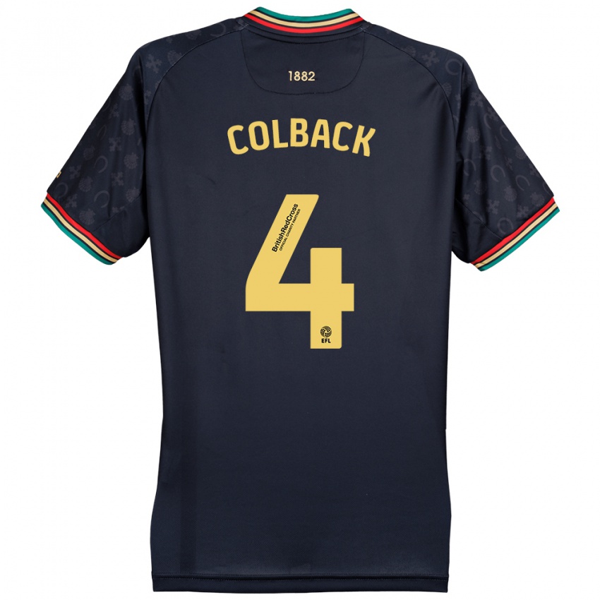 Bambino Maglia Jack Colback #4 Blu Navy Scuro Kit Gara Away 2024/25 Maglietta