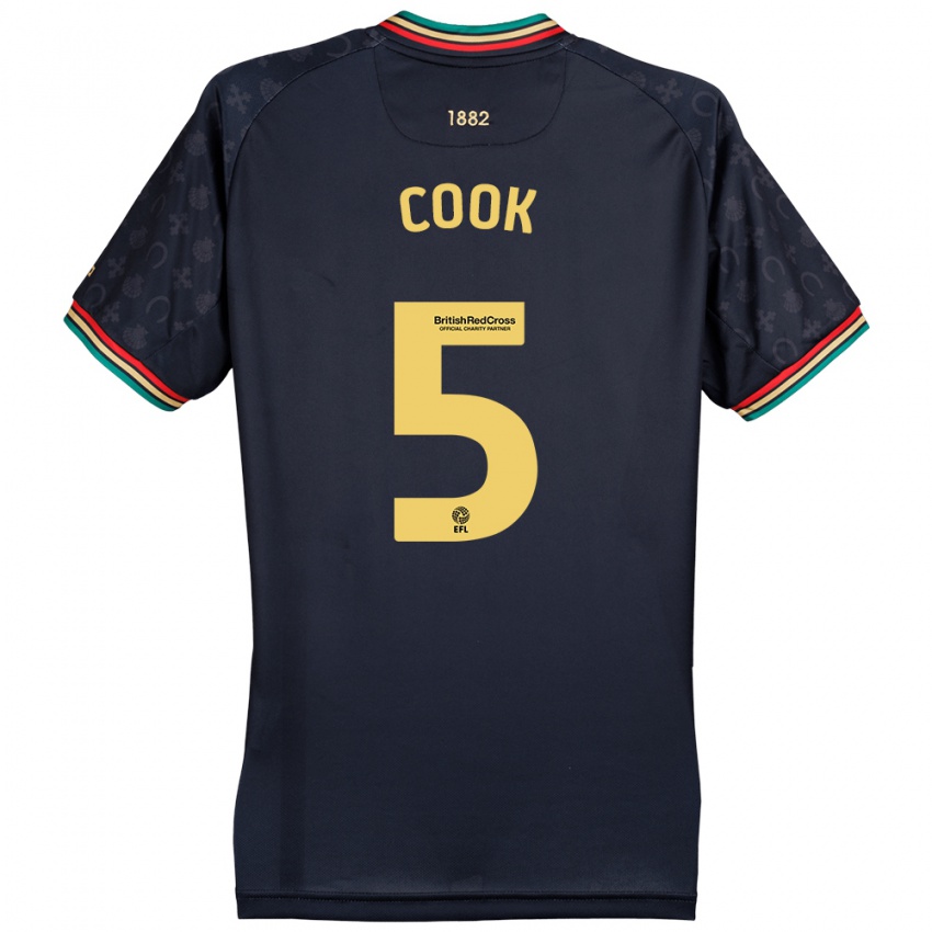 Bambino Maglia Steve Cook #5 Blu Navy Scuro Kit Gara Away 2024/25 Maglietta