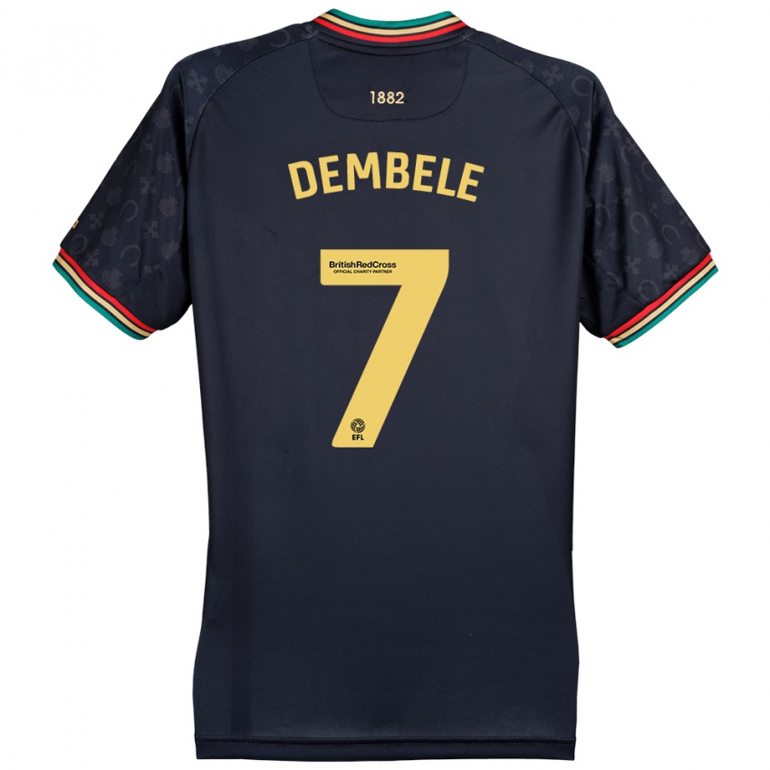 Bambino Maglia Karamoko Dembélé #7 Blu Navy Scuro Kit Gara Away 2024/25 Maglietta