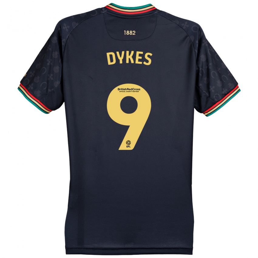 Bambino Maglia Lyndon Dykes #9 Blu Navy Scuro Kit Gara Away 2024/25 Maglietta