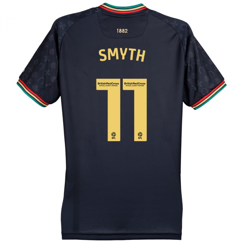 Bambino Maglia Paul Smyth #11 Blu Navy Scuro Kit Gara Away 2024/25 Maglietta