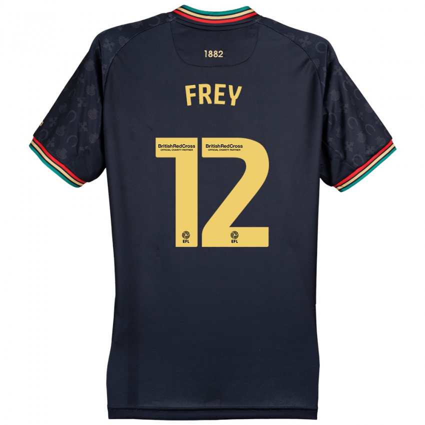 Bambino Maglia Michael Frey #12 Blu Navy Scuro Kit Gara Away 2024/25 Maglietta