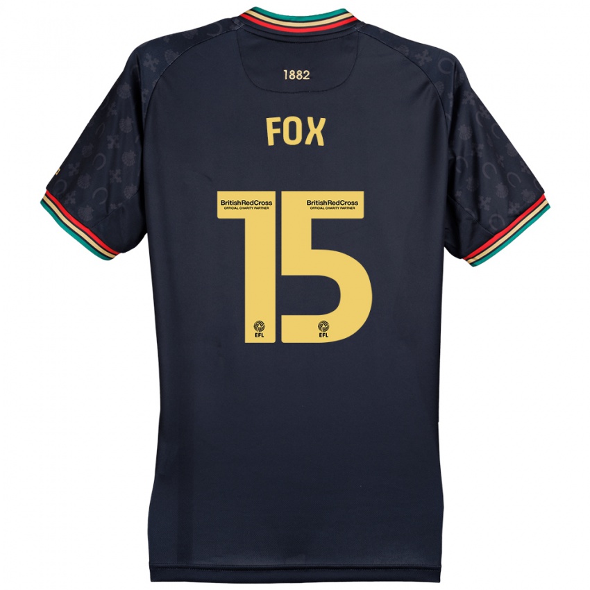 Bambino Maglia Morgan Fox #15 Blu Navy Scuro Kit Gara Away 2024/25 Maglietta