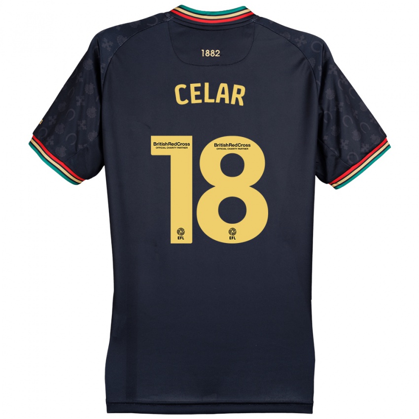 Bambino Maglia Zan Celar #18 Blu Navy Scuro Kit Gara Away 2024/25 Maglietta