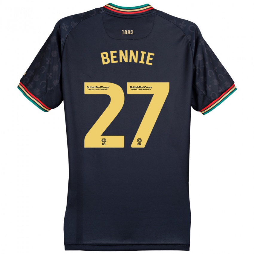 Bambino Maglia Daniel Bennie #27 Blu Navy Scuro Kit Gara Away 2024/25 Maglietta