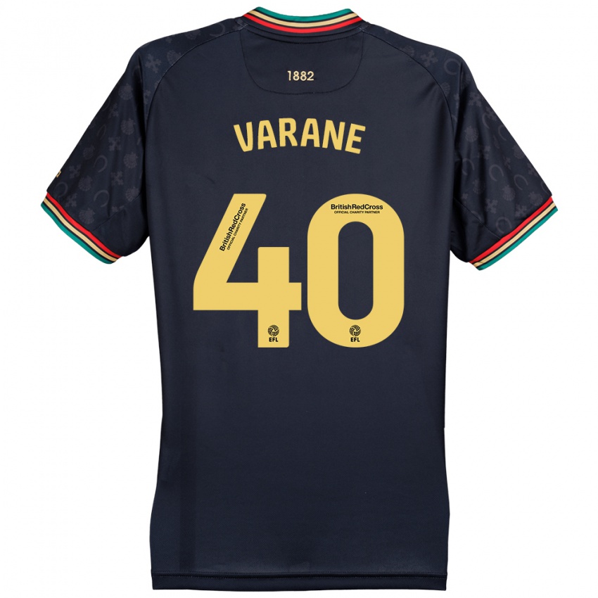 Bambino Maglia Jonathan Varane #40 Blu Navy Scuro Kit Gara Away 2024/25 Maglietta