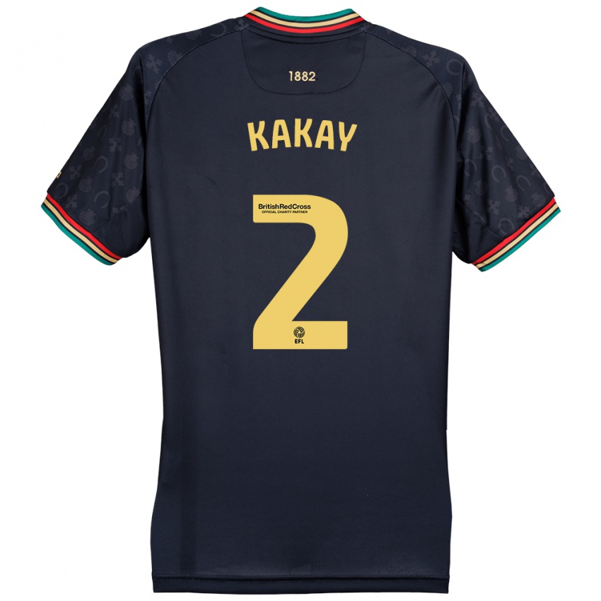 Bambino Maglia Osman Kakay #2 Blu Navy Scuro Kit Gara Away 2024/25 Maglietta